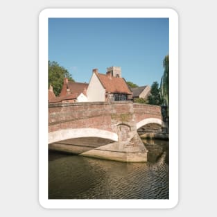 Fye Bridge over the River Wensum, Norwich Sticker